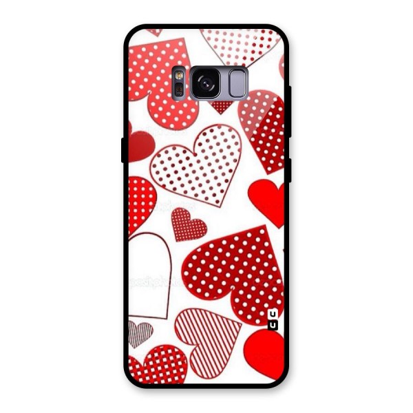 Style Hearts Glass Back Case for Galaxy S8