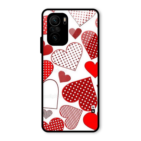 Style Hearts Glass Back Case for Mi 11x