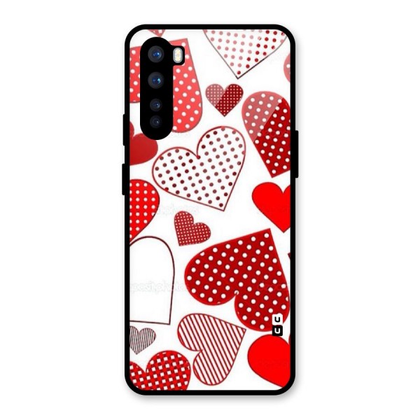 Style Hearts Glass Back Case for OnePlus Nord