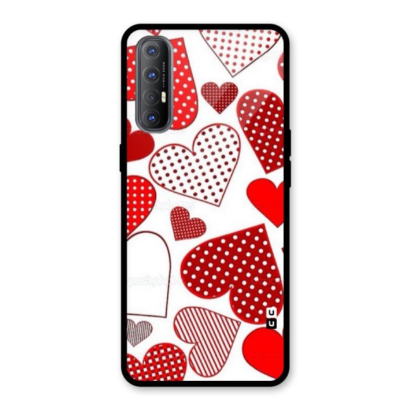 Style Hearts Glass Back Case for Oppo Reno3 Pro