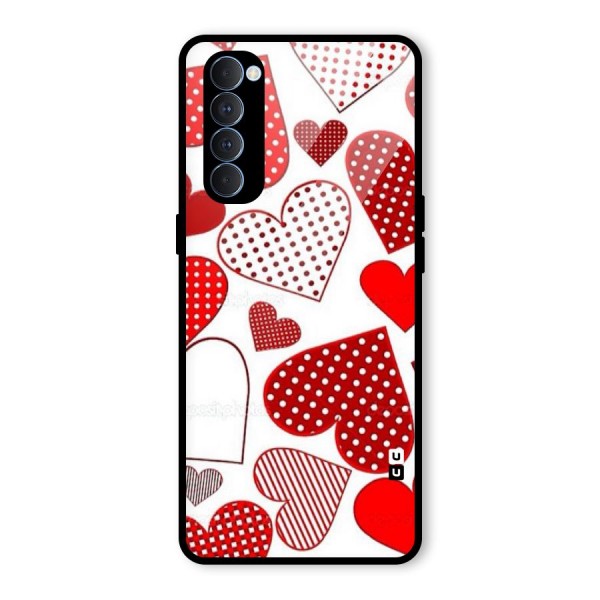 Style Hearts Glass Back Case for Oppo Reno4 Pro