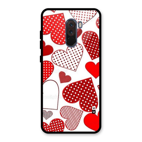 Style Hearts Glass Back Case for Poco F1