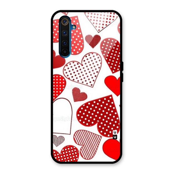 Style Hearts Glass Back Case for Realme 6 Pro