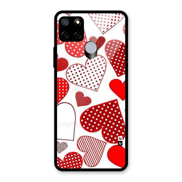 Style Hearts Glass Back Case for Realme C12