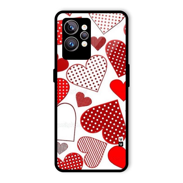 Style Hearts Glass Back Case for Realme GT2 Pro