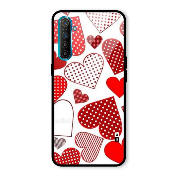 Style Hearts Glass Back Case for Realme XT