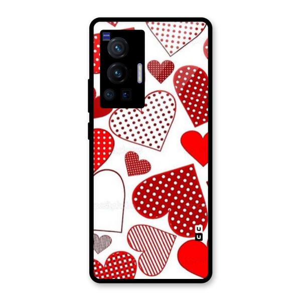 Style Hearts Glass Back Case for Vivo X70 Pro