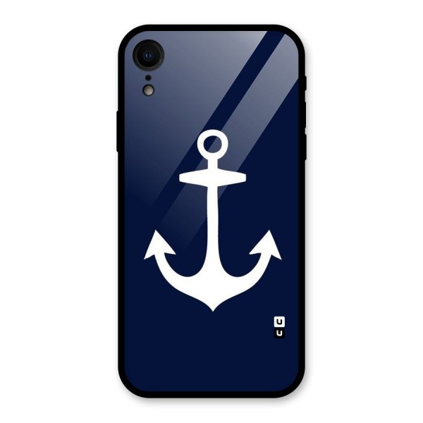 Stylish Anchor Design Glass Back Case for XR