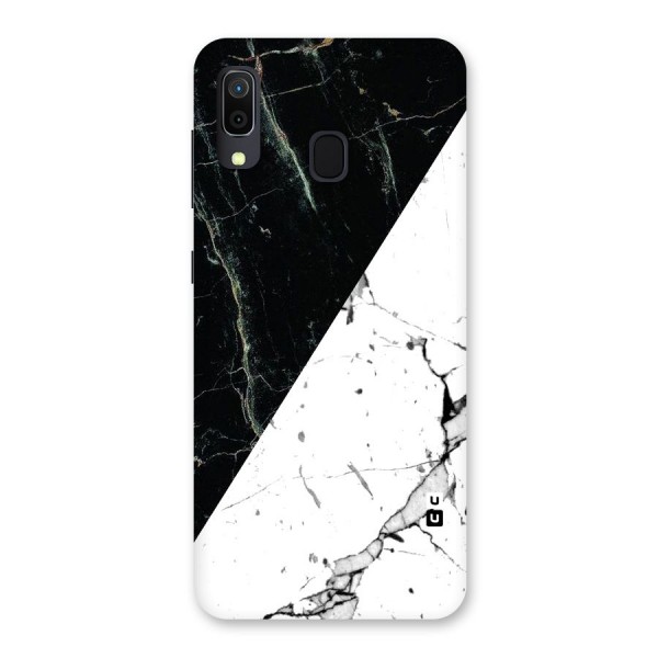 Stylish Diagonal Marble Back Case for Galaxy A20