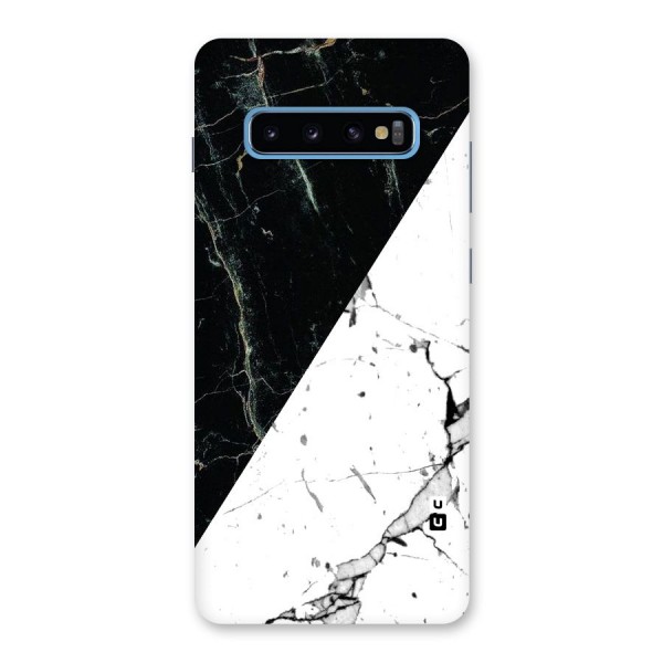 Stylish Diagonal Marble Back Case for Galaxy S10 Plus