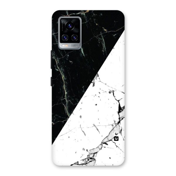 Stylish Diagonal Marble Back Case for Vivo V20 Pro