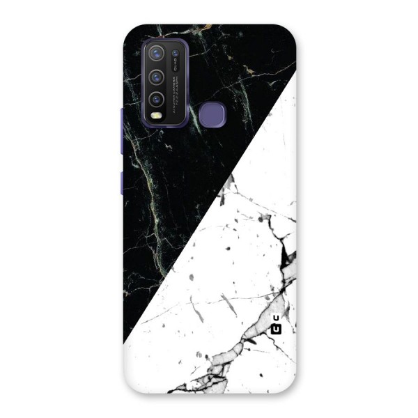 Stylish Diagonal Marble Back Case for Vivo Y30