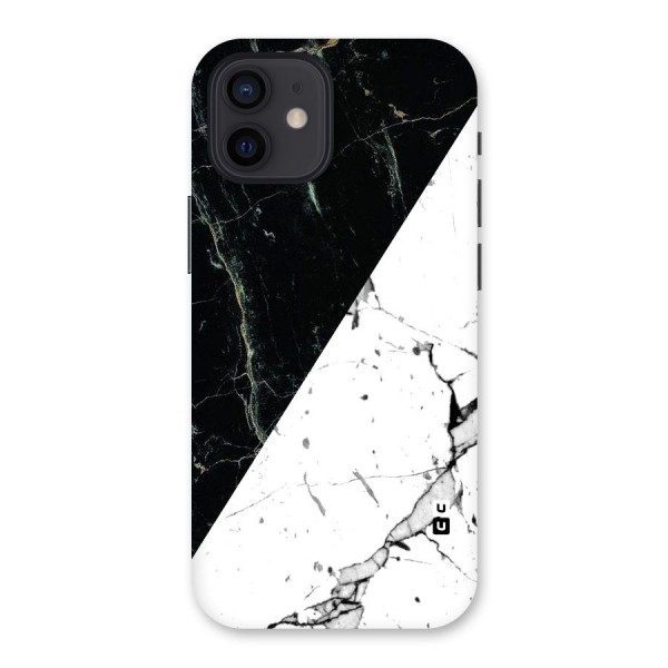 Stylish Diagonal Marble Back Case for iPhone 12