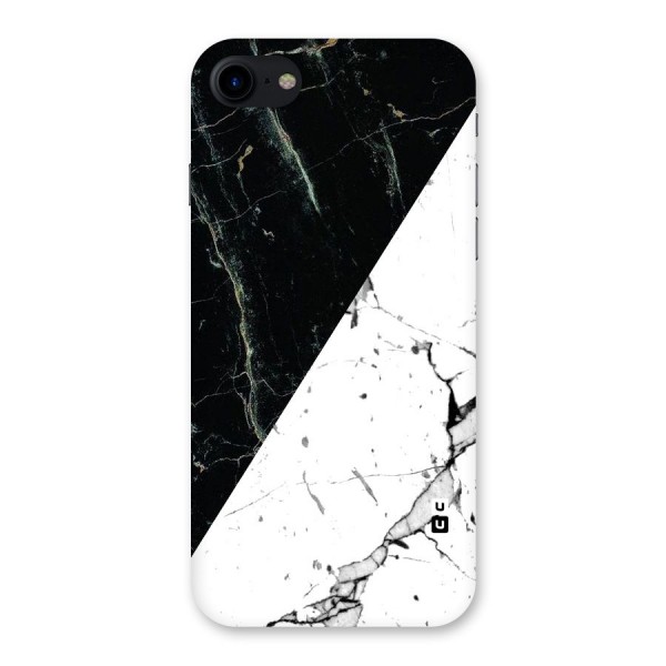 Stylish Diagonal Marble Back Case for iPhone SE 2020