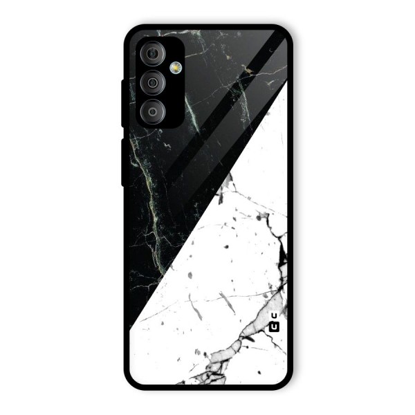 Stylish Diagonal Marble Glass Back Case for Galaxy F23