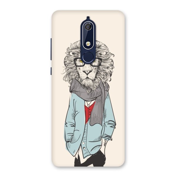 Stylish Lion Back Case for Nokia 5.1