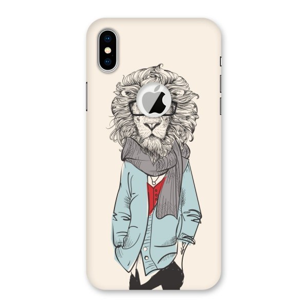 Stylish Lion Back Case for iPhone XS Logo Cut