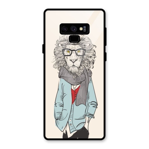 Stylish Lion Glass Back Case for Galaxy Note 9