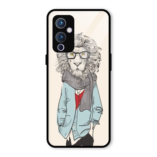 Stylish Lion Glass Back Case for OnePlus 9