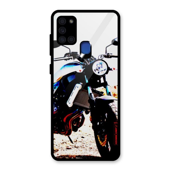 Stylish Ride Extreme Glass Back Case for Galaxy A21s