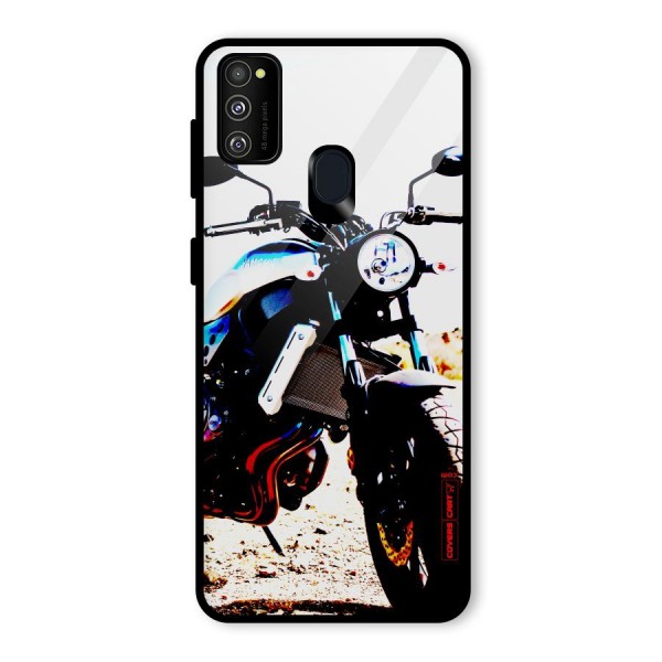 Stylish Ride Extreme Glass Back Case for Galaxy M21