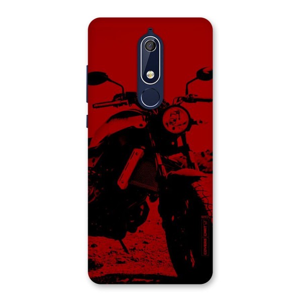 Stylish Ride Red Back Case for Nokia 5.1