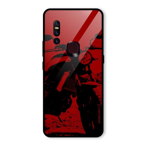 Stylish Ride Red Glass Back Case for Vivo V15