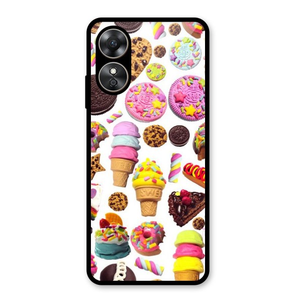 Sugar Rush Glass Back Case for Oppo A17