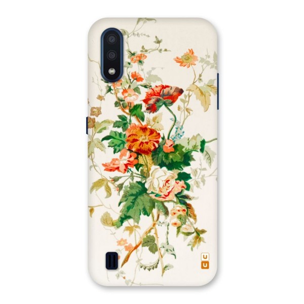 Summer Floral Back Case for Galaxy M01