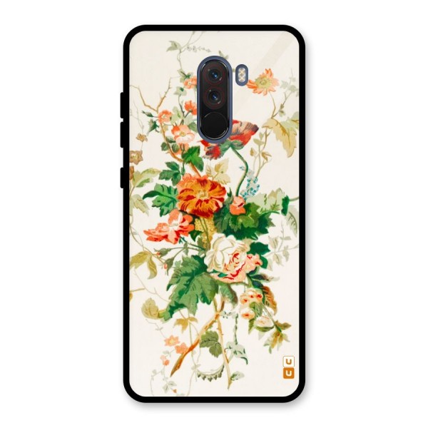 Summer Floral Glass Back Case for Poco F1