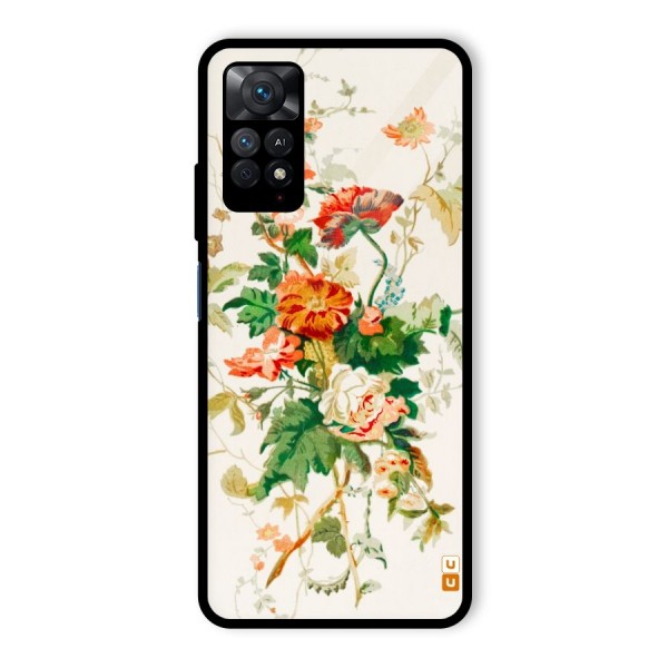 Summer Floral Glass Back Case for Redmi Note 11 Pro Plus 5G