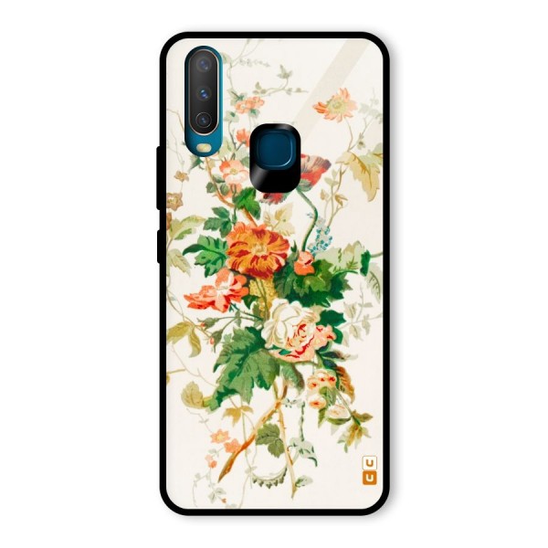 Summer Floral Glass Back Case for Vivo Y15