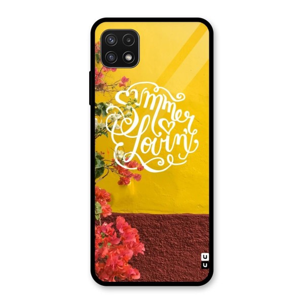 Summer Lovin Glass Back Case for Galaxy A22 5G