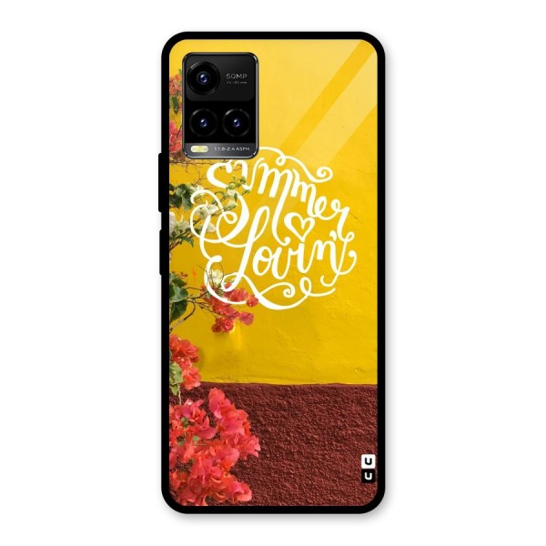 Summer Lovin Glass Back Case for Vivo Y21 2021