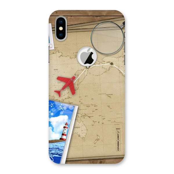 Summer Travel Back Case for iPhone XS Logo Cut