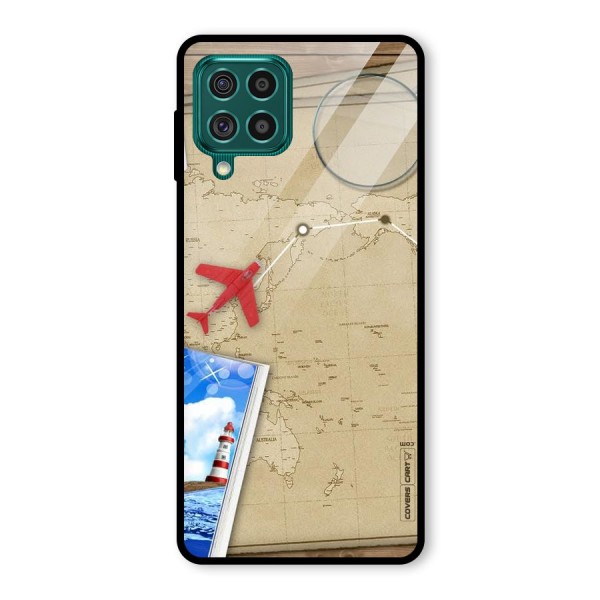 Summer Travel Glass Back Case for Galaxy F62