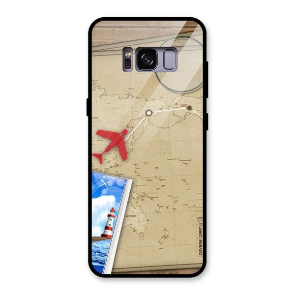 Summer Travel Glass Back Case for Galaxy S8