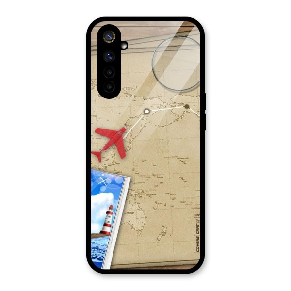 Summer Travel Glass Back Case for Realme 6i