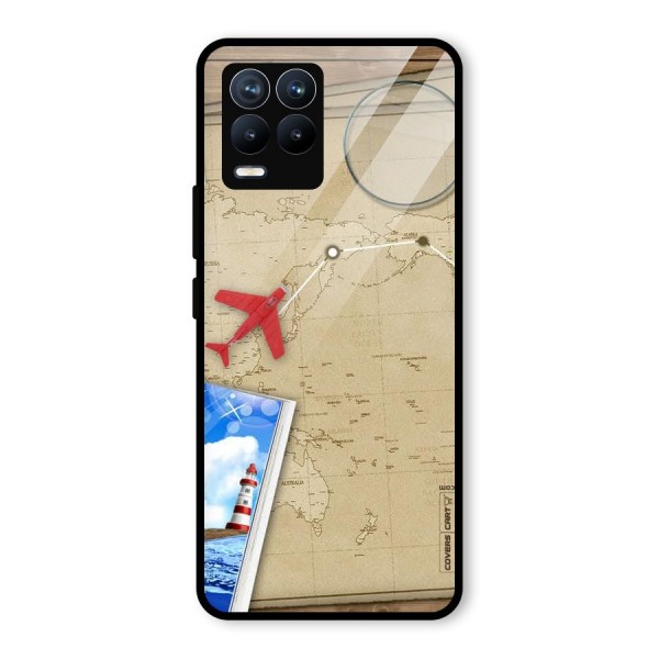 Summer Travel Glass Back Case for Realme 8 Pro