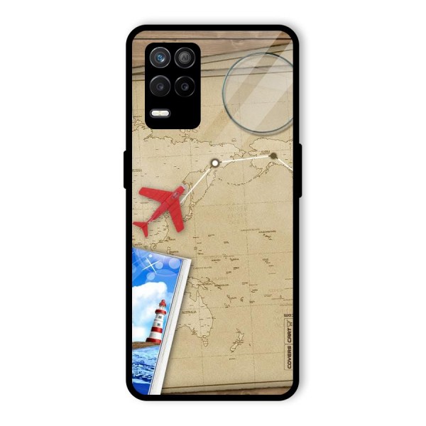 Summer Travel Glass Back Case for Realme 9 5G