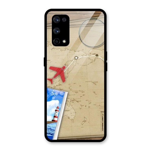 Summer Travel Glass Back Case for Realme X7 Pro