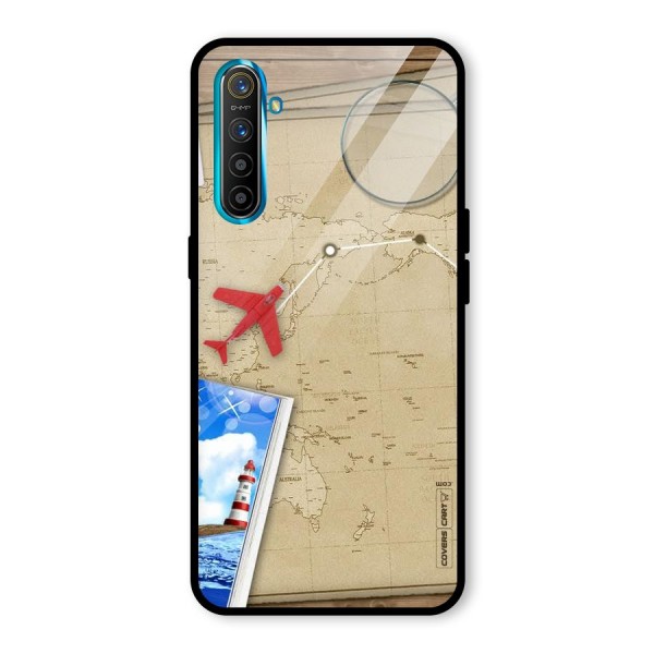 Summer Travel Glass Back Case for Realme XT