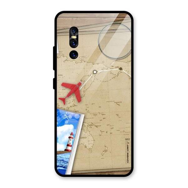 Summer Travel Glass Back Case for Vivo V15 Pro