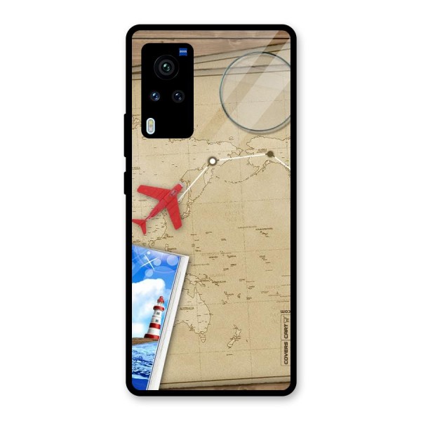 Summer Travel Glass Back Case for Vivo X60 Pro