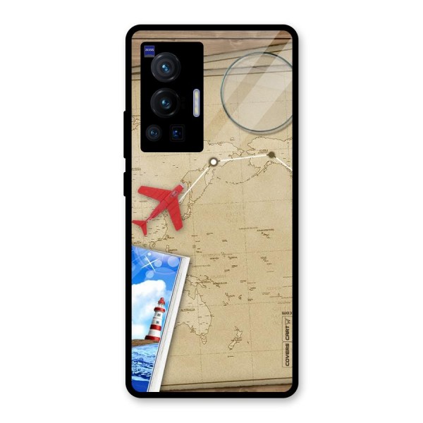 Summer Travel Glass Back Case for Vivo X70 Pro