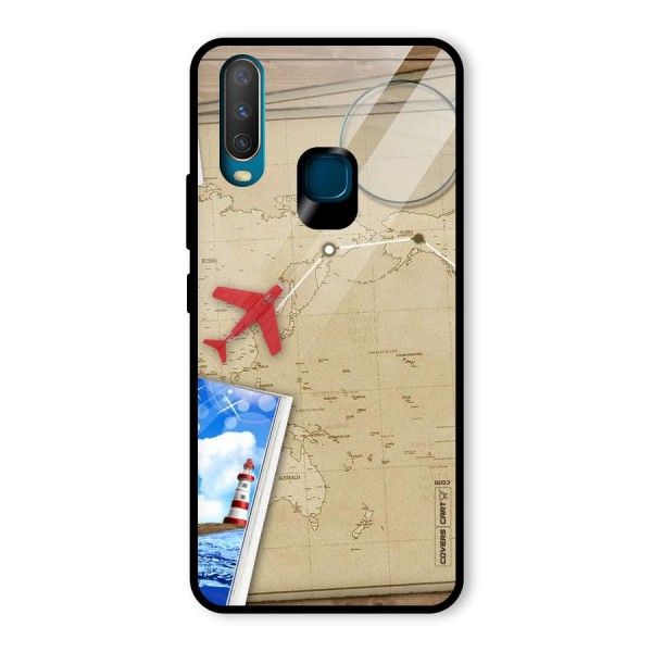 Summer Travel Glass Back Case for Vivo Y15