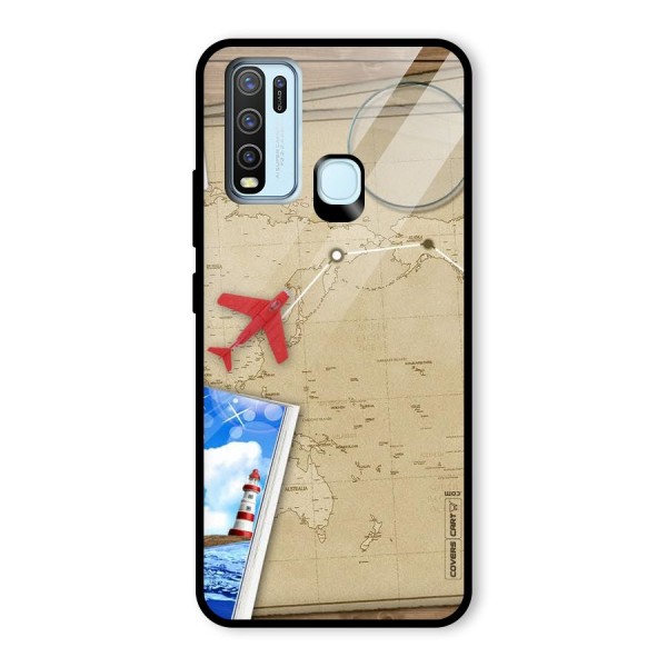 Summer Travel Glass Back Case for Vivo Y30