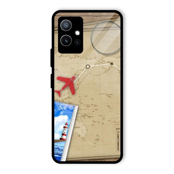 Summer Travel Glass Back Case for Vivo iQOO Z6