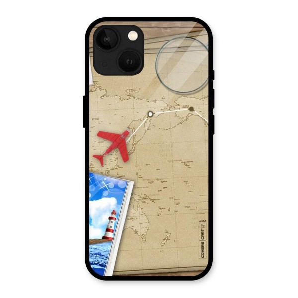 Summer Travel Glass Back Case for iPhone 13