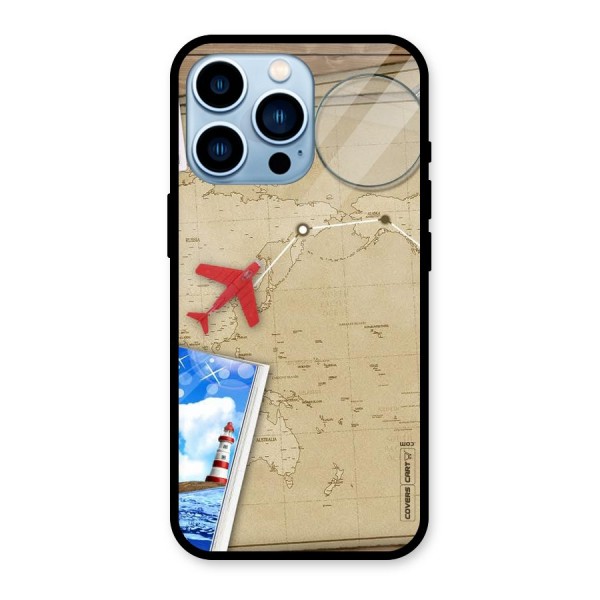 Summer Travel Glass Back Case for iPhone 13 Pro